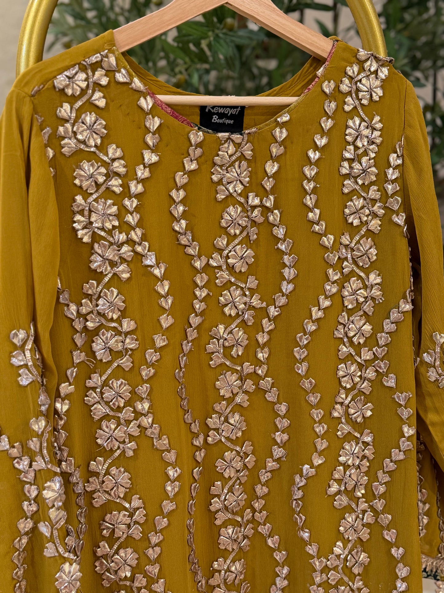 Mustard Plazzo Suit