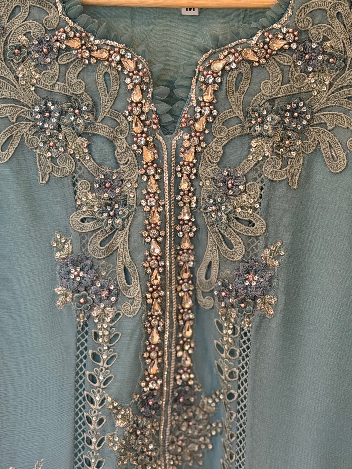 Powder Blue Kameez with Trouser