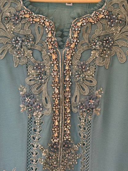 Powder Blue Kameez with Trouser