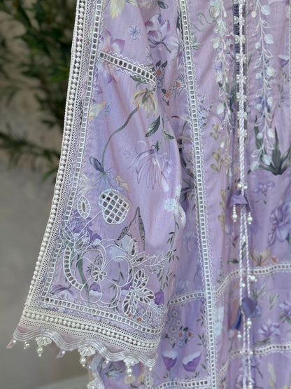 Purple Kameez with Trouser