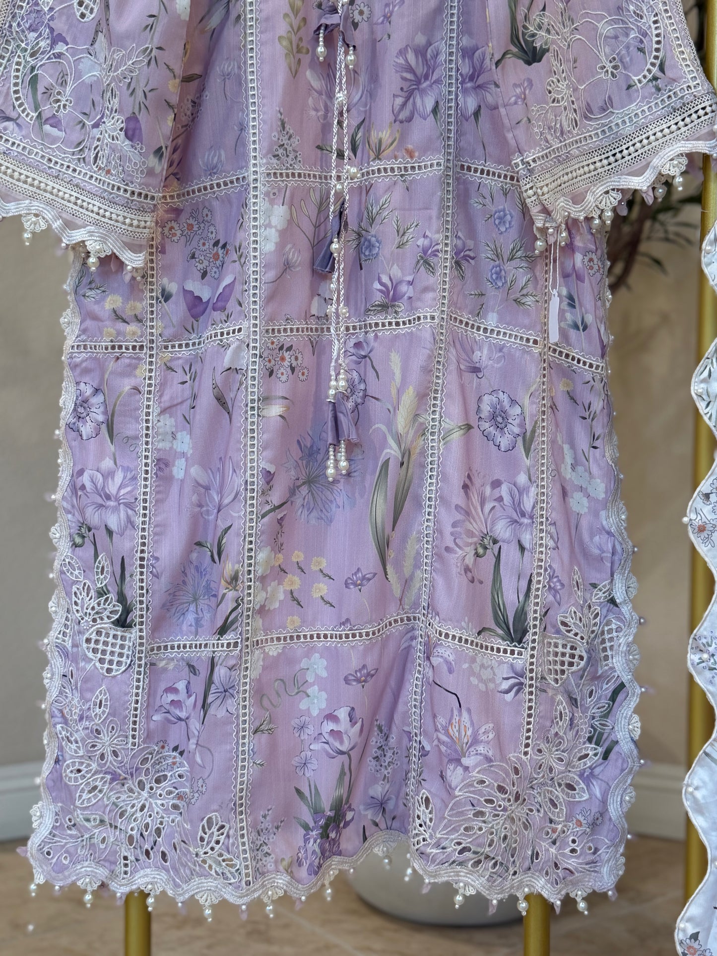 Purple Kameez with Trouser