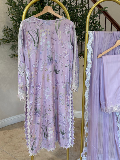 Purple Kameez with Trouser
