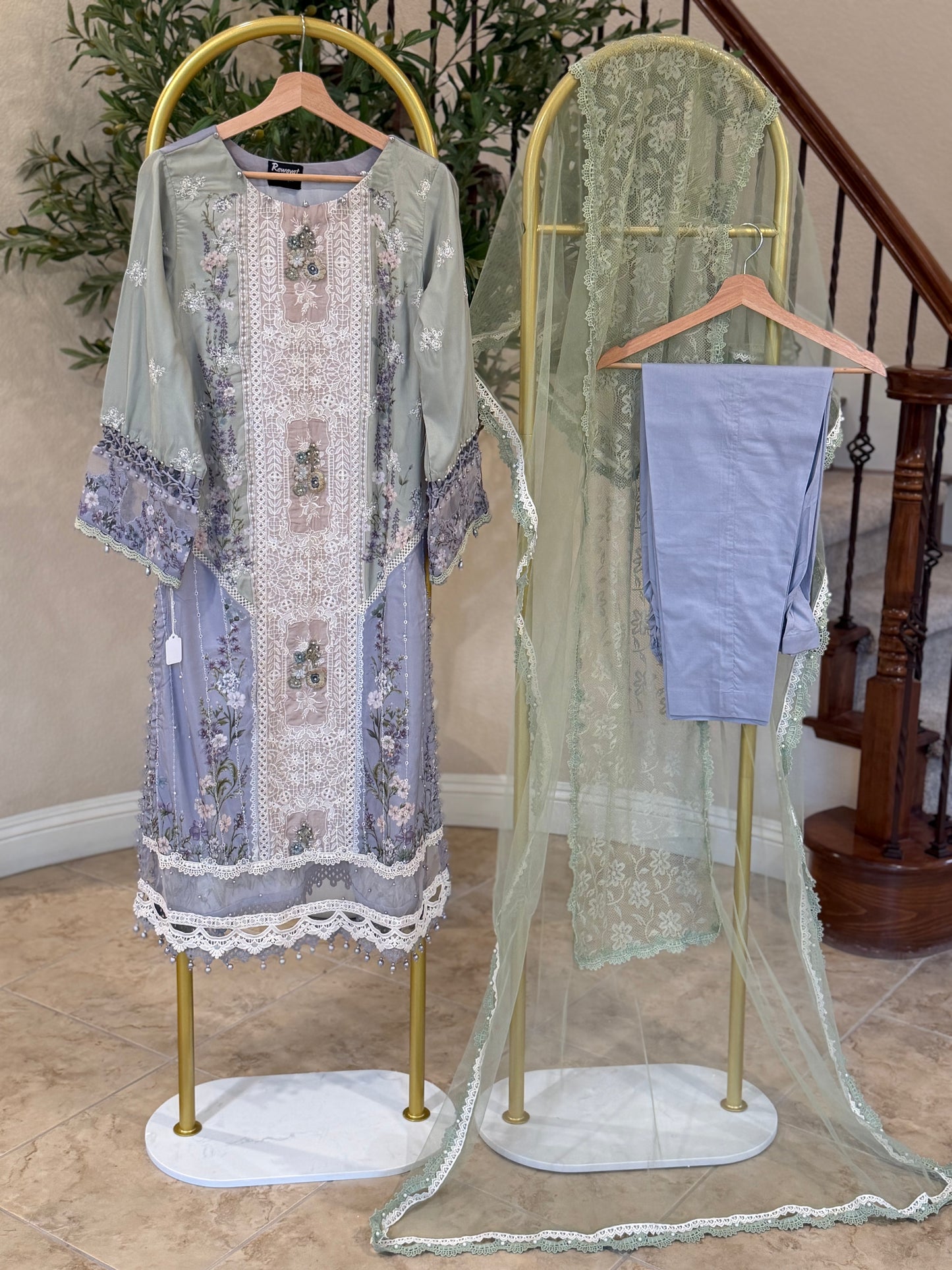 Floral Kameez with Trouser