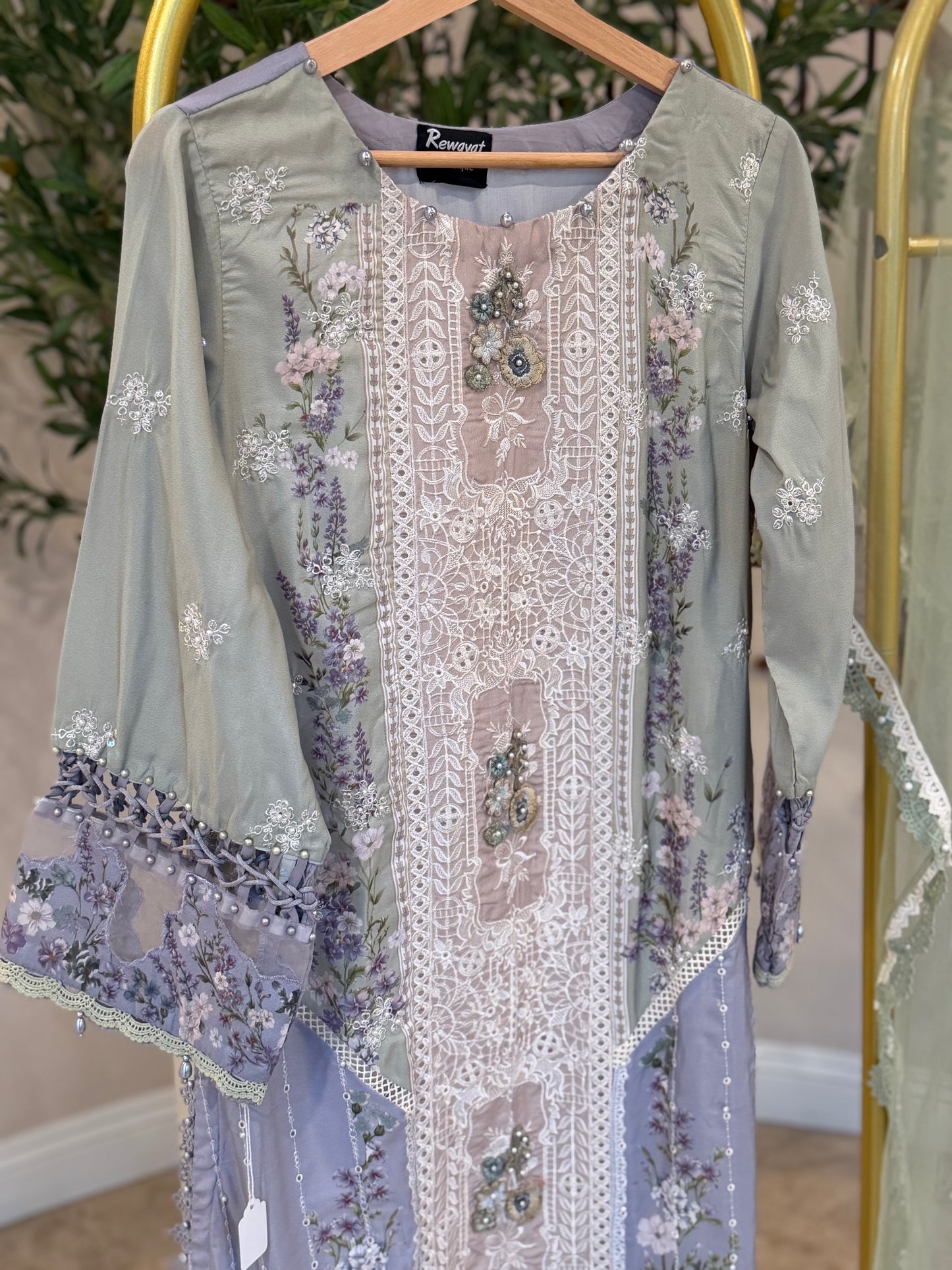 Floral Kameez with Trouser