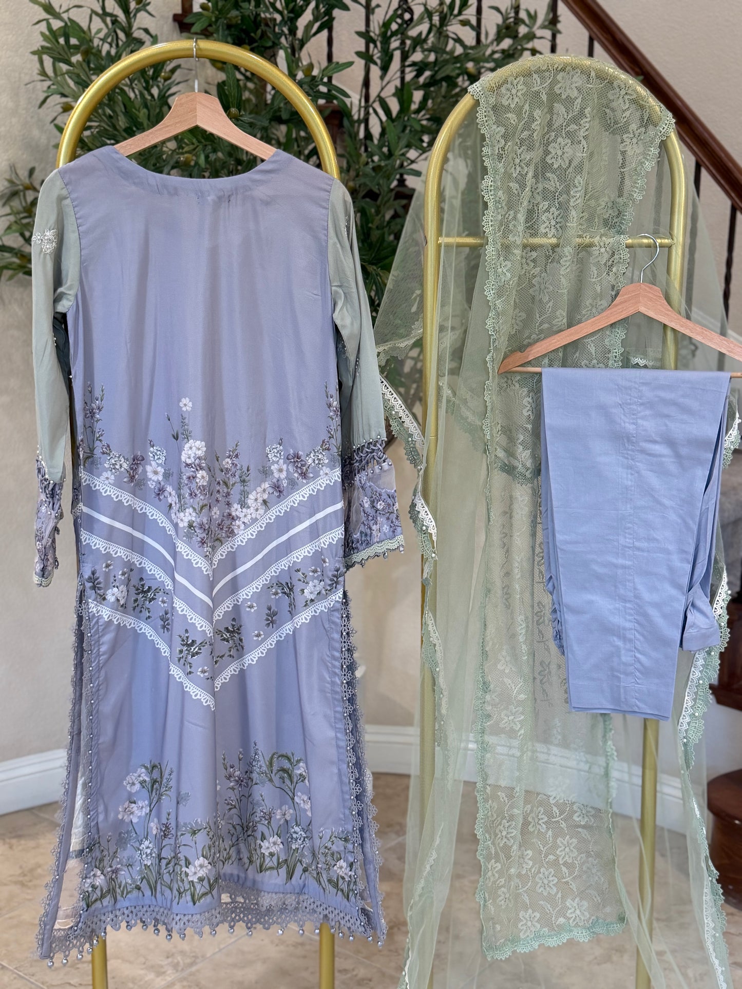 Floral Kameez with Trouser