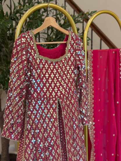 Fucshia Open Maxi with Lengha