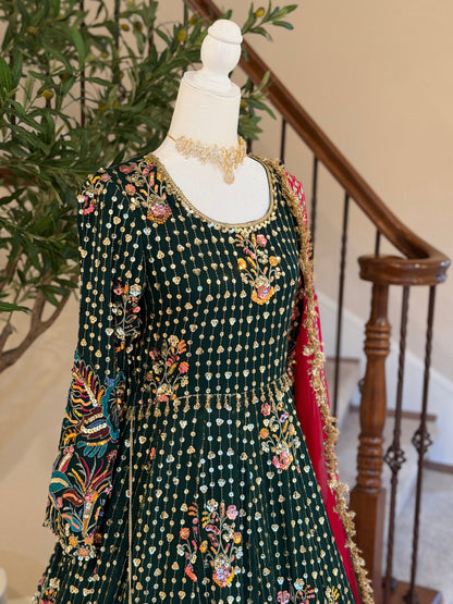 Bottle Green Maxi Gown