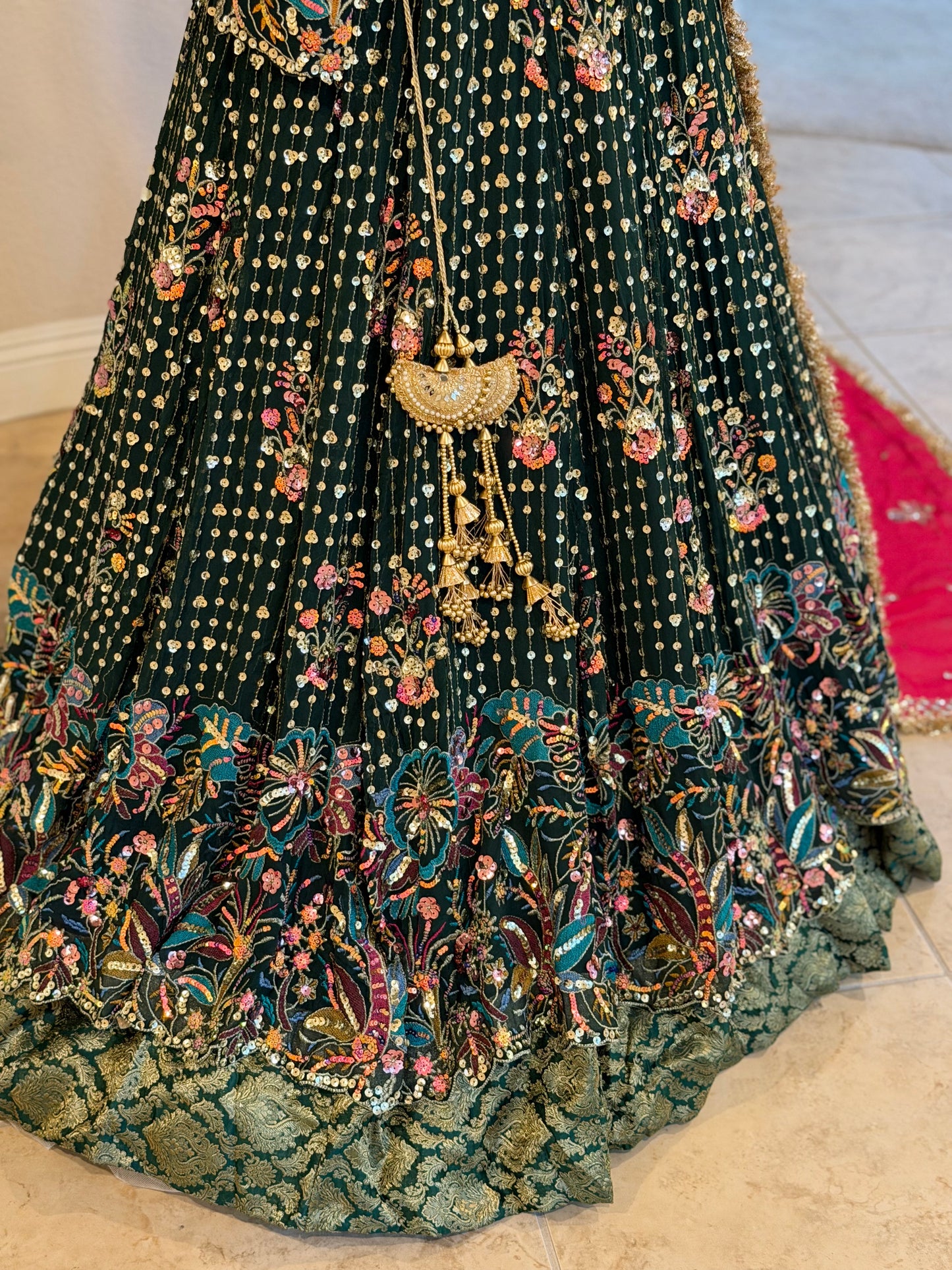 Bottle Green Maxi Gown