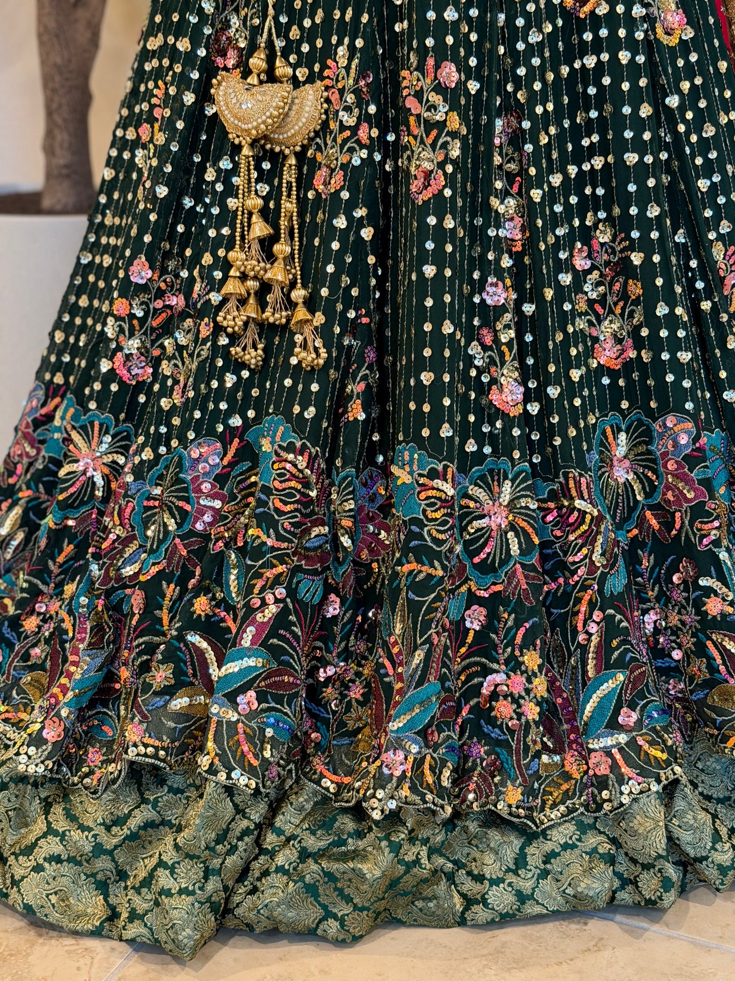 Bottle Green Maxi Gown