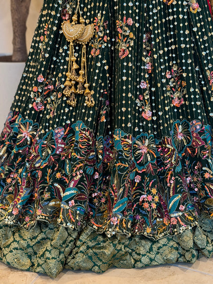 Bottle Green Maxi Gown