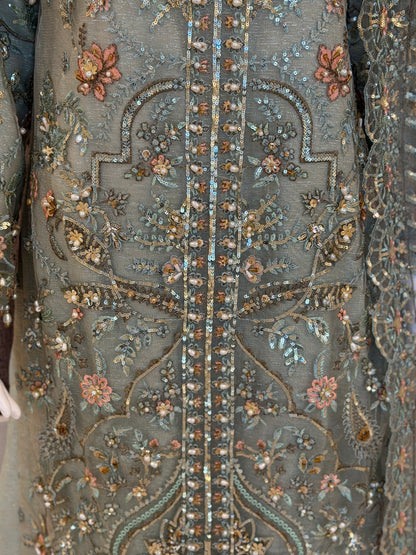Dusty Teal Kameez with Plazzo