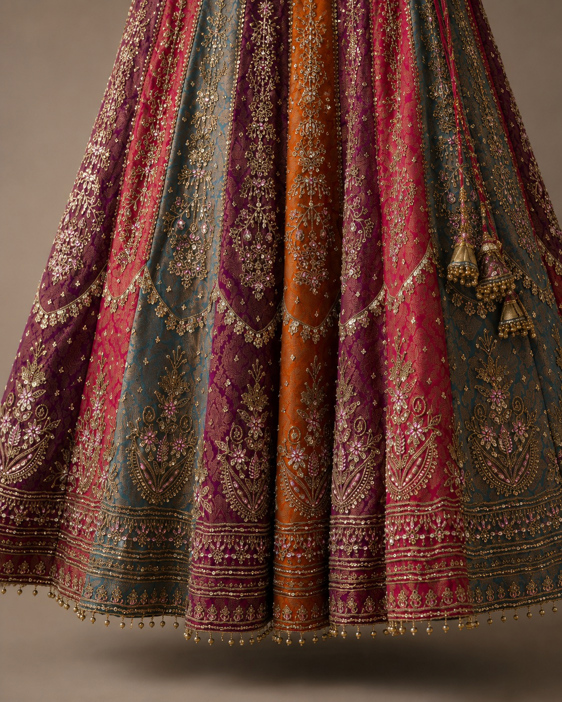 Satrangi - Zardosi work on Lengha