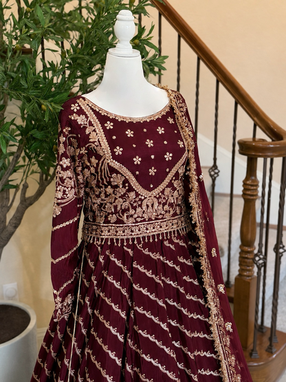 Maroon Lengha