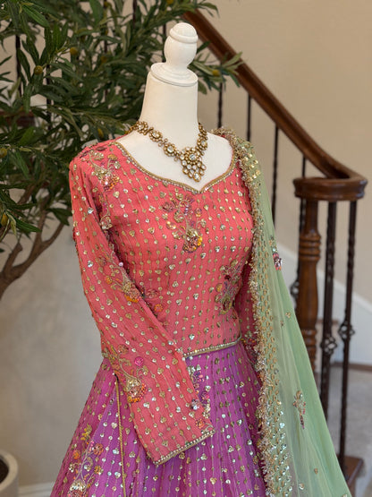 Floral Lengha - Vibrant Edition
