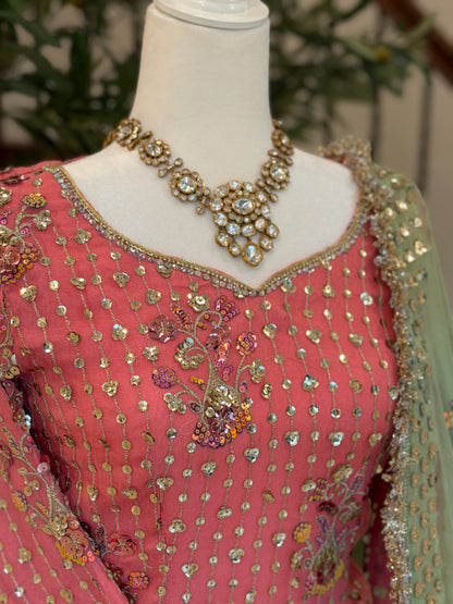Floral Lengha - Vibrant Edition