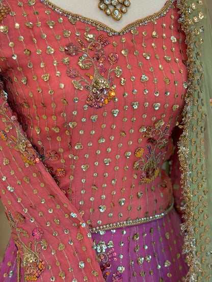 Floral Lengha - Vibrant Edition