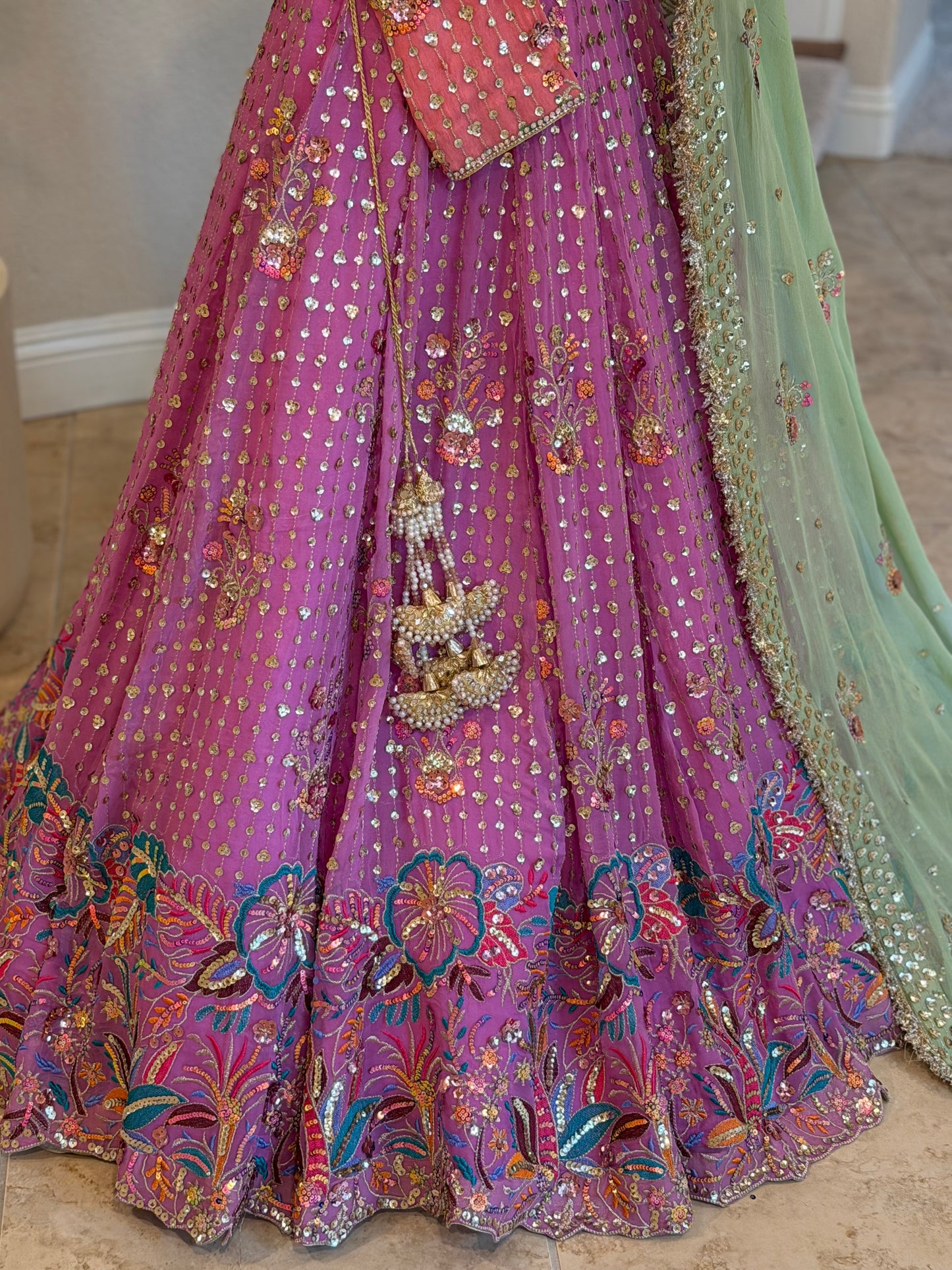 Floral Lengha - Vibrant Edition