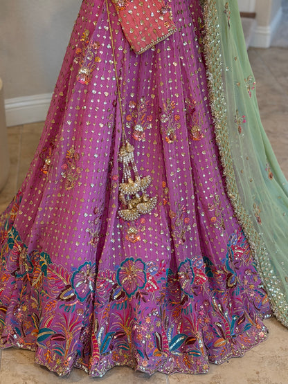 Floral Lengha - Vibrant Edition
