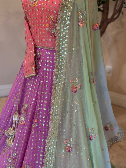 Floral Lengha - Vibrant Edition