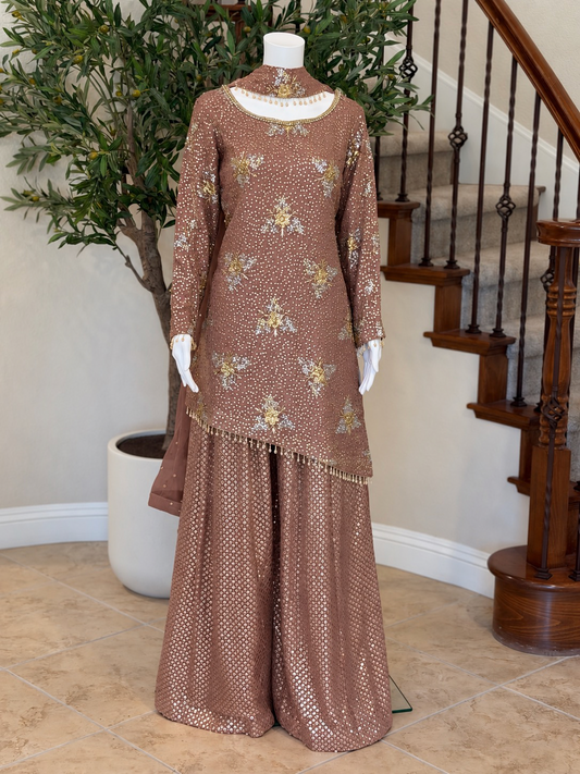 Bole Chudiyan Plazzo Set - Rose Bown