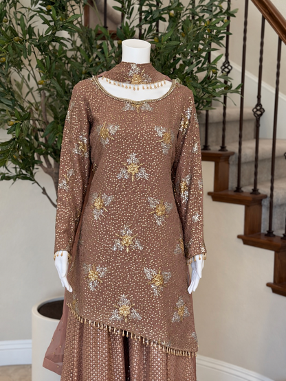 Bole Chudiyan Plazzo Set - Rose Bown