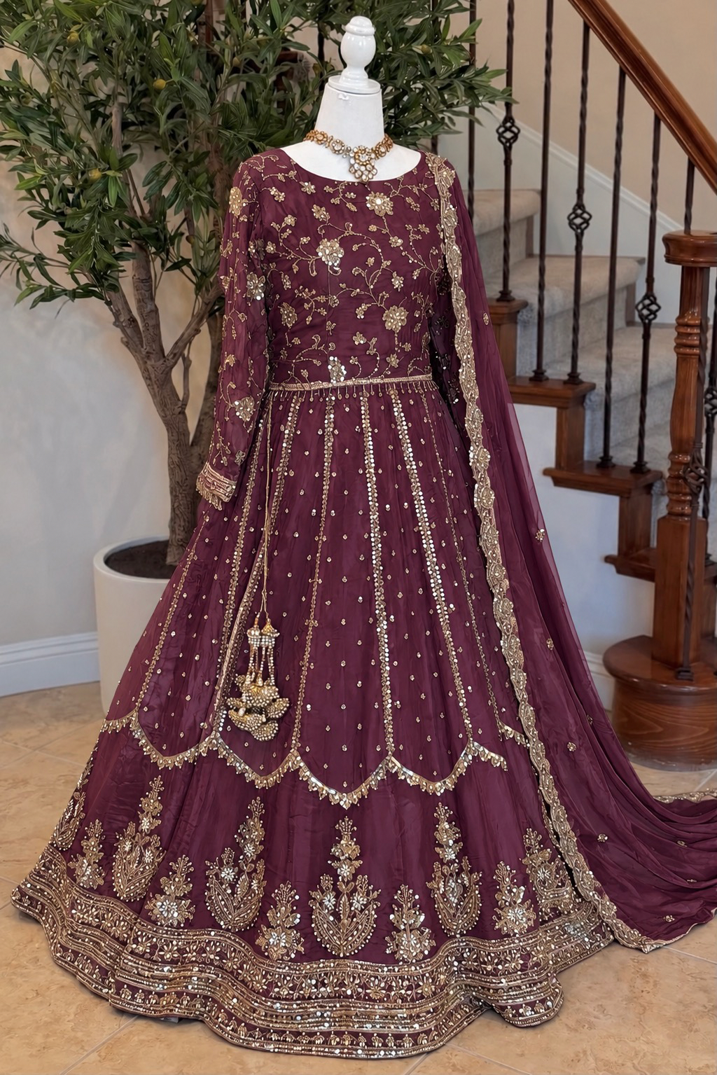 Heirloom Lengha - Red Plum