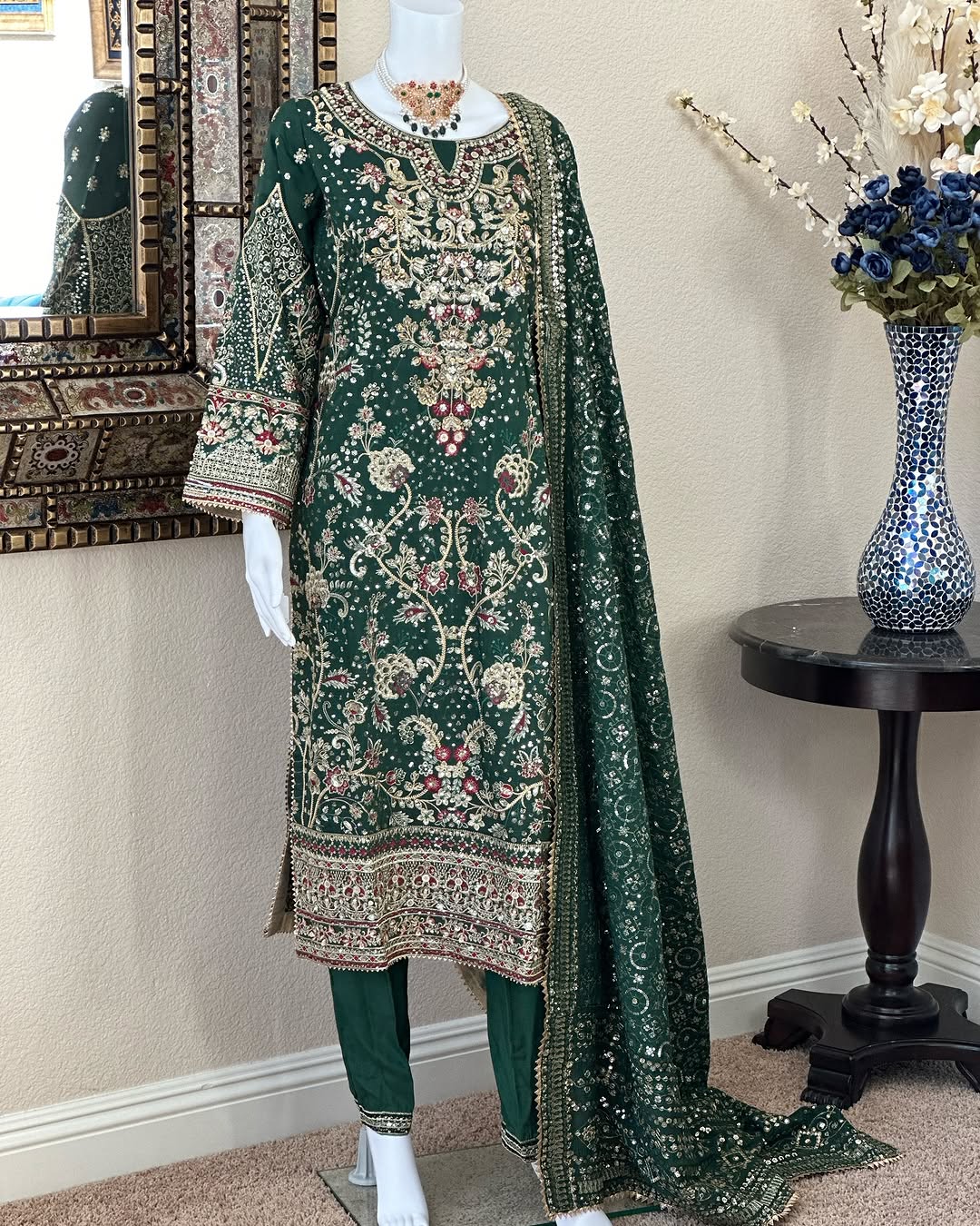 Green Kameez With Trouser