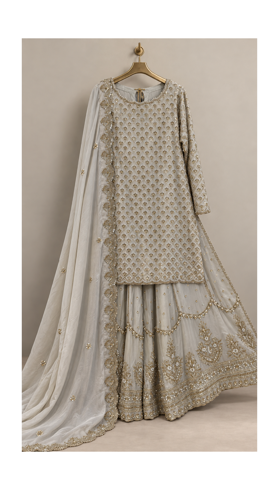 Heirloom Sharara Set- Off White