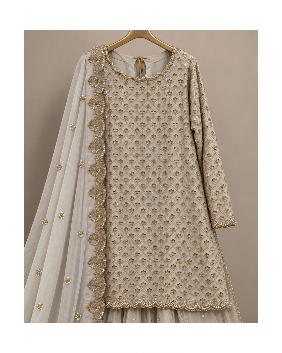 Heirloom Sharara Set- Off White