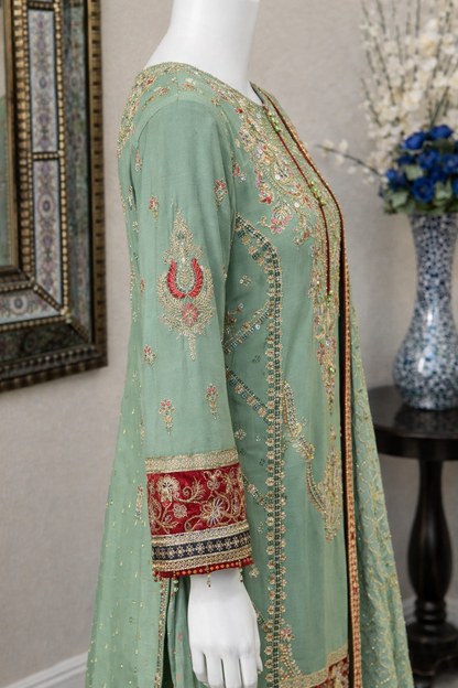Soft Sage Sharara Suit
