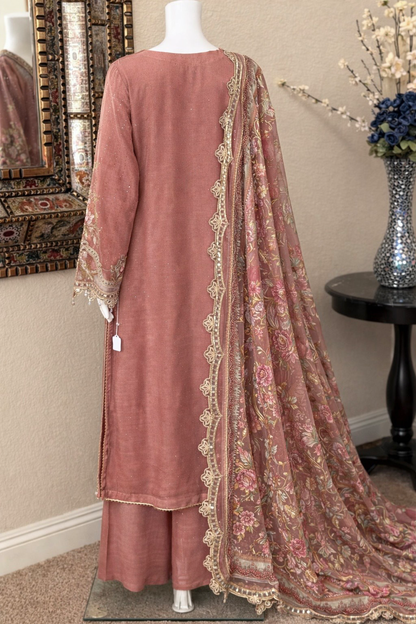 Rose Pink Kameez with Plazzo