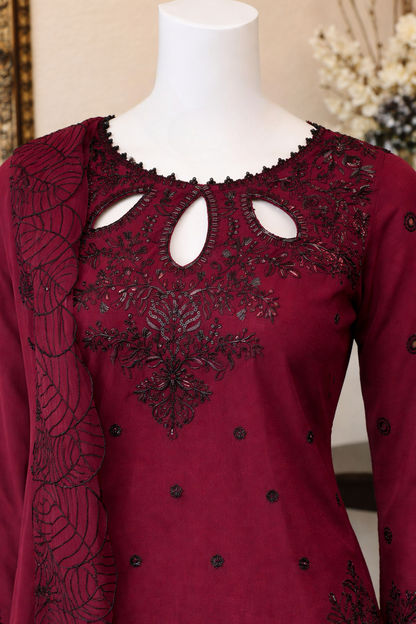 Maroon Kameez with Trouser