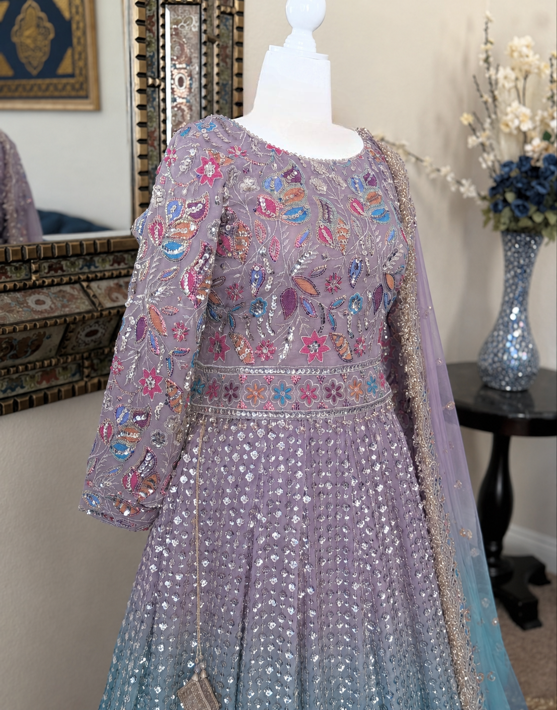 Lavender Blue Ombre Lengha