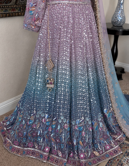 Lavender Blue Ombre Lengha