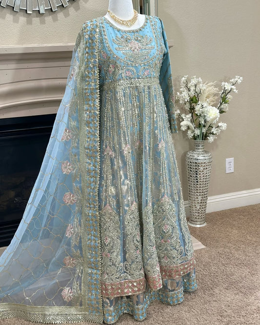 Ice Blue Maxi Gown