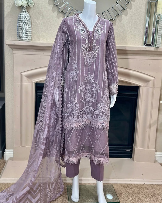 Lavender Kameez With Trouser