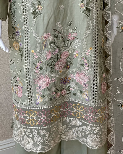 Pastel Green Kameez with Trouser