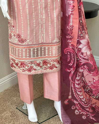Pink Kameez with Trouser