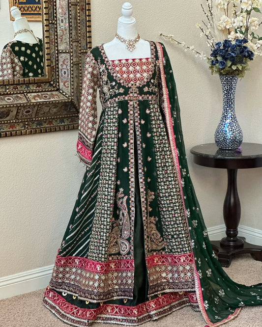 Bottle Green Maxi Gown