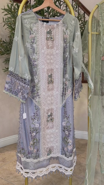Floral Kameez with Trouser