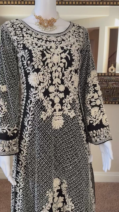 Black and White Trouser Suit