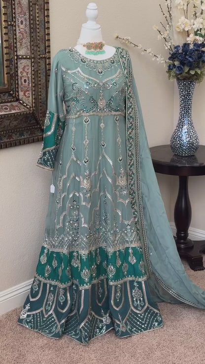 Teal Maxi Gown