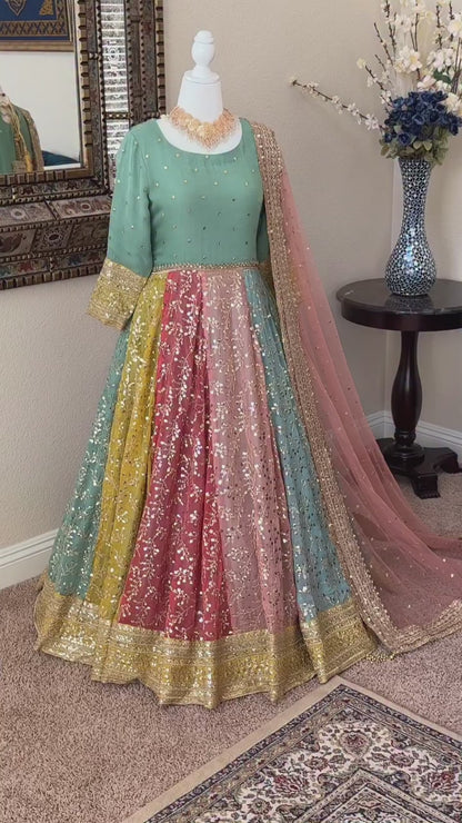 Multicolor Maxi Gown