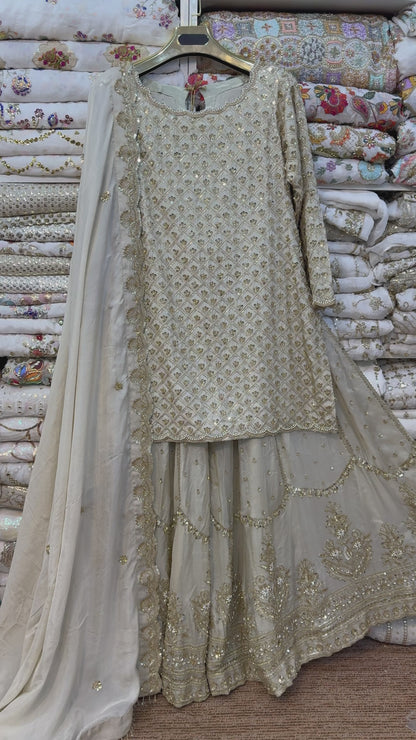 Heirloom Sharara Set- Off White