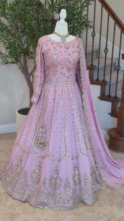 Heirloom Lengha - Blush Pink