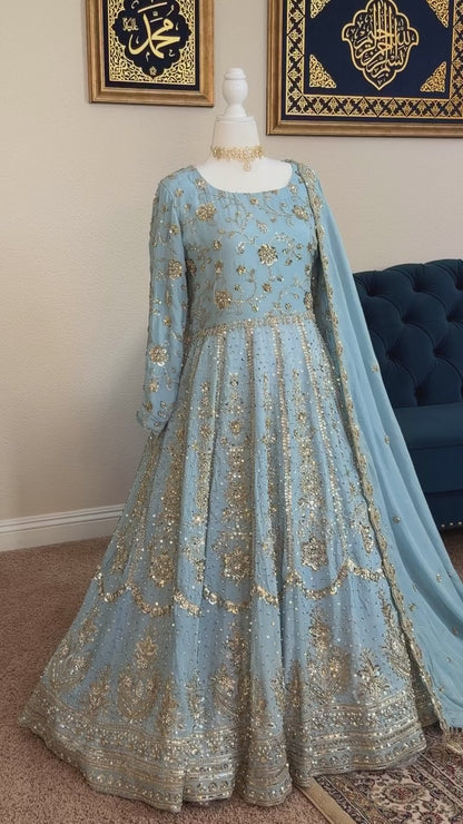 Heirloom Maxi Gown - Powder Blue