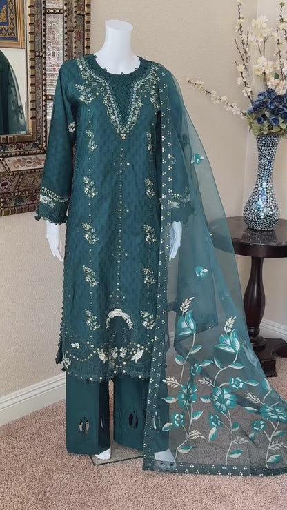 Navy Kameez with Trouser