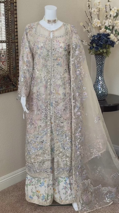 Floral Kameez with Plazzo